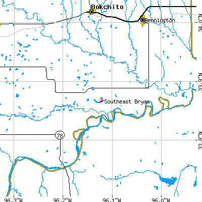 Southeast Bryan map
