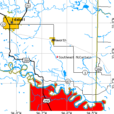 Southeast McCurtain map