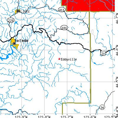 Eddyville map