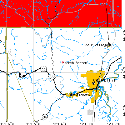 North Benton map