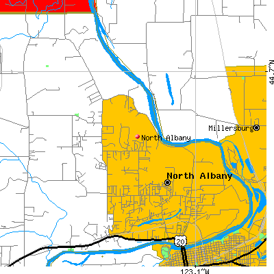 North Albany map