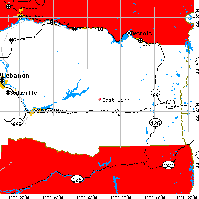East Linn map
