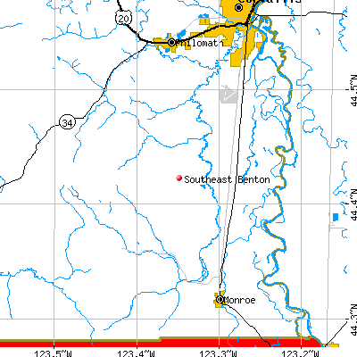 Southeast Benton map