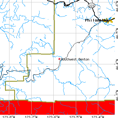 Southwest Benton map