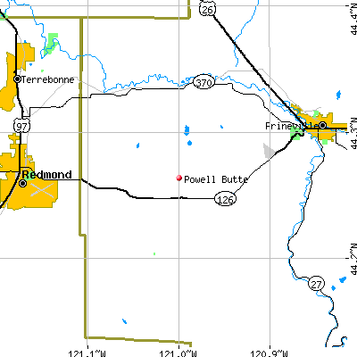 Powell Butte map