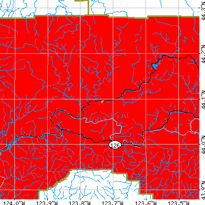 Middle Siuslaw-Triangle Lake map