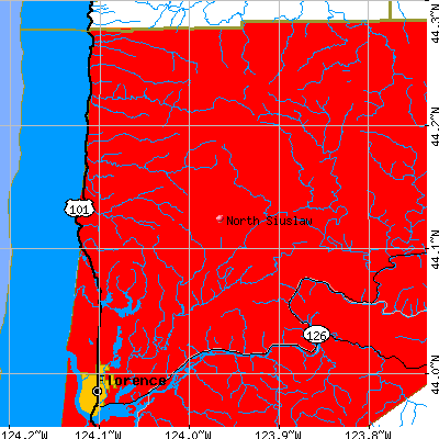 North Siuslaw map