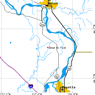 Dead Ox Flat map