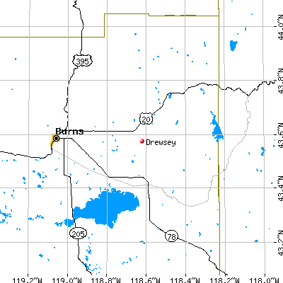 Drewsey map