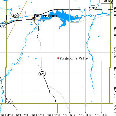 Purgatoire Valley map