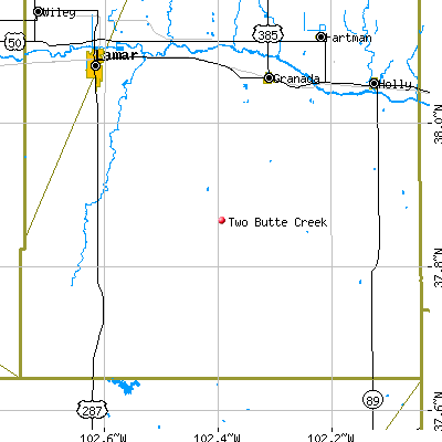 Two Butte Creek map