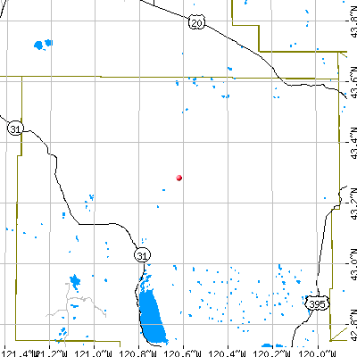 Silver Lake-Fort Rock map