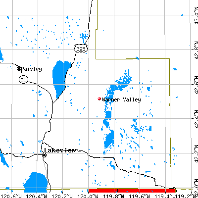 Warner Valley map