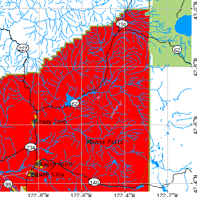 Butte Falls-Prospect map