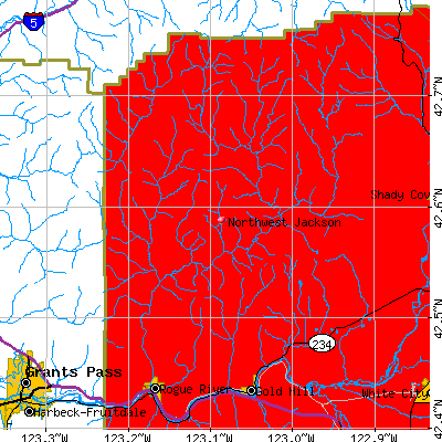 Northwest Jackson map