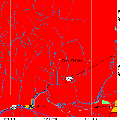 Sams Valley map
