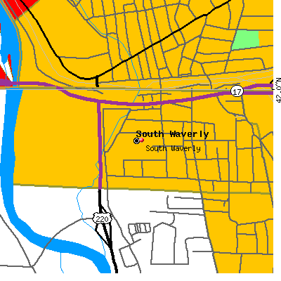 South Waverly map
