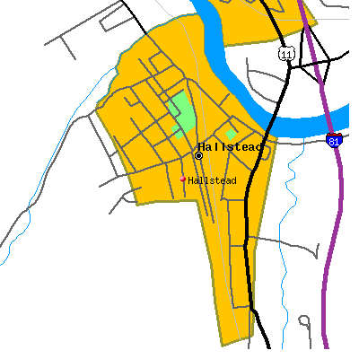 Hallstead map