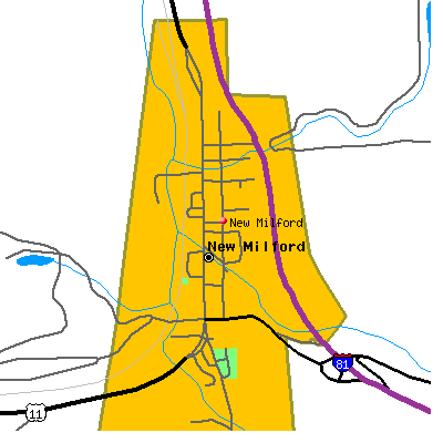 New Milford map