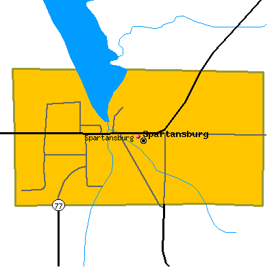 Spartansburg map