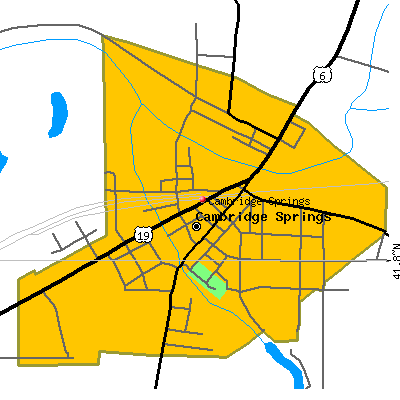 Cambridge Springs map