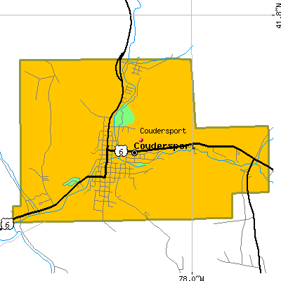Coudersport map