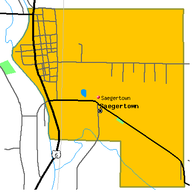 Saegertown map