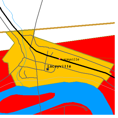 Laceyville map