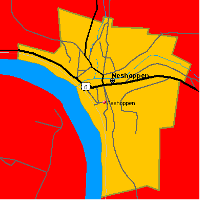 Meshoppen map