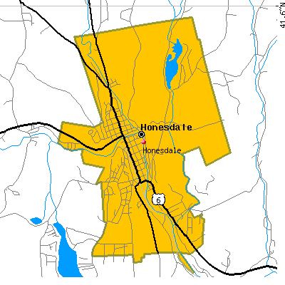 Honesdale map