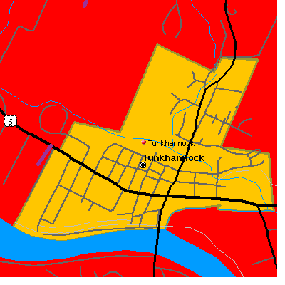 Tunkhannock map
