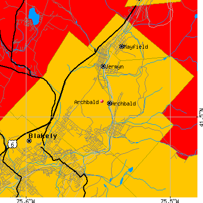 Archbald map