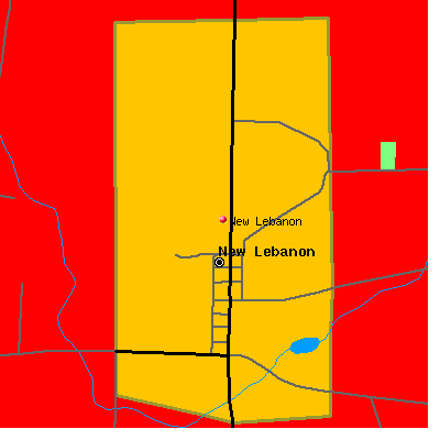 New Lebanon map