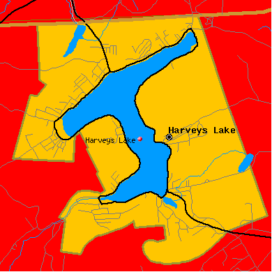 Harveys Lake map