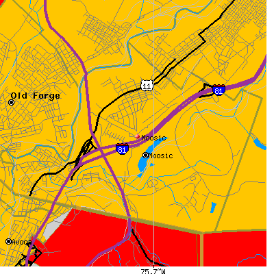 Moosic map