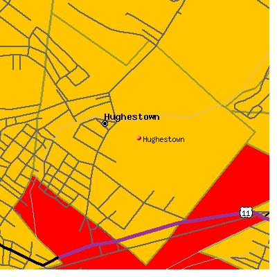 Hughestown map