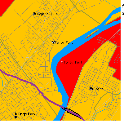 Forty Fort map