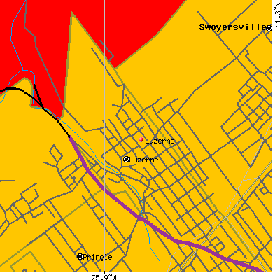 Luzerne map
