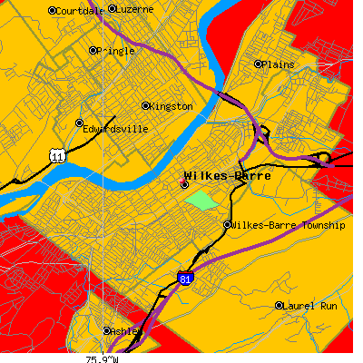 Wilkes-Barre map