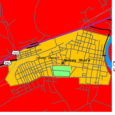 Jersey Shore map