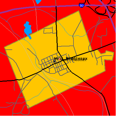 West Middlesex map