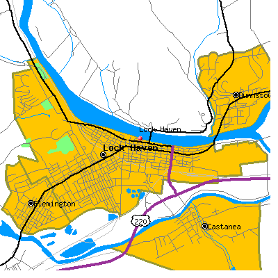 Lock Haven map