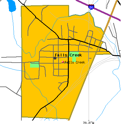 Falls Creek map