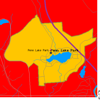 Penn Lake Park map