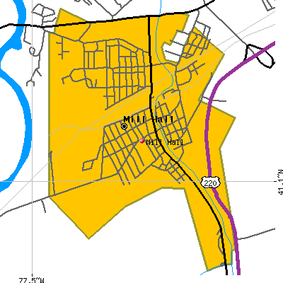 Mill Hall map