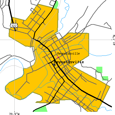 Reynoldsville map