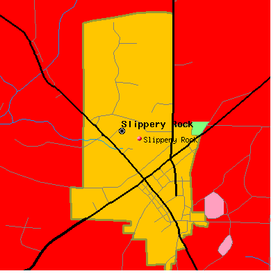 Slippery Rock map