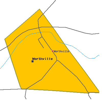 Worthville map