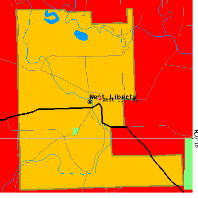 West Liberty map