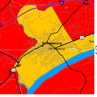 Bloomsburg map